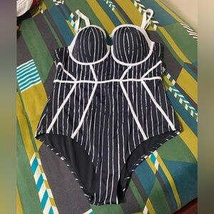 One piece bathing suit Nightmare Before Christmas Jack Skellington